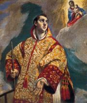El Greco: A Szűzanya megjelenik Szent Lőrincnek